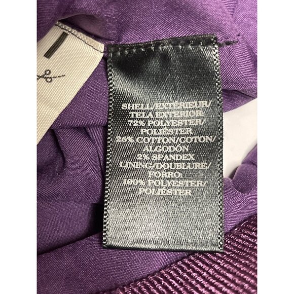 Ann Taylor Women's Pencil Purple Textured Lined Dot Pattern Size 6 NEW Office - Picture 11 of 11